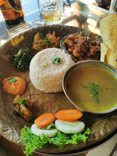 Forest and Plate- nepali thali