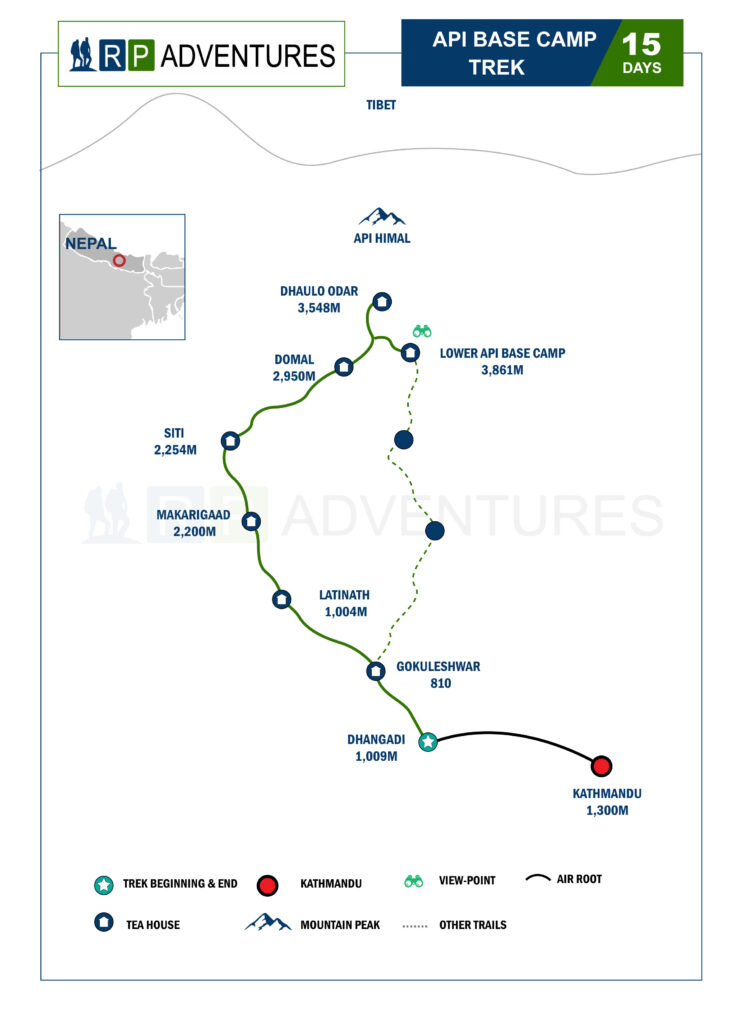 Api base camp trek map