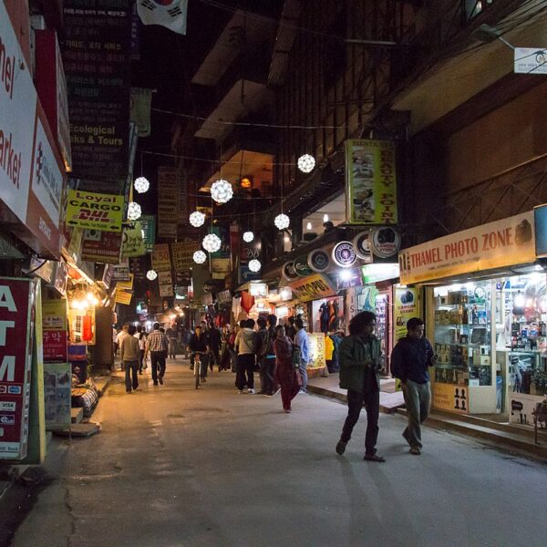 people in thamel kathmandu