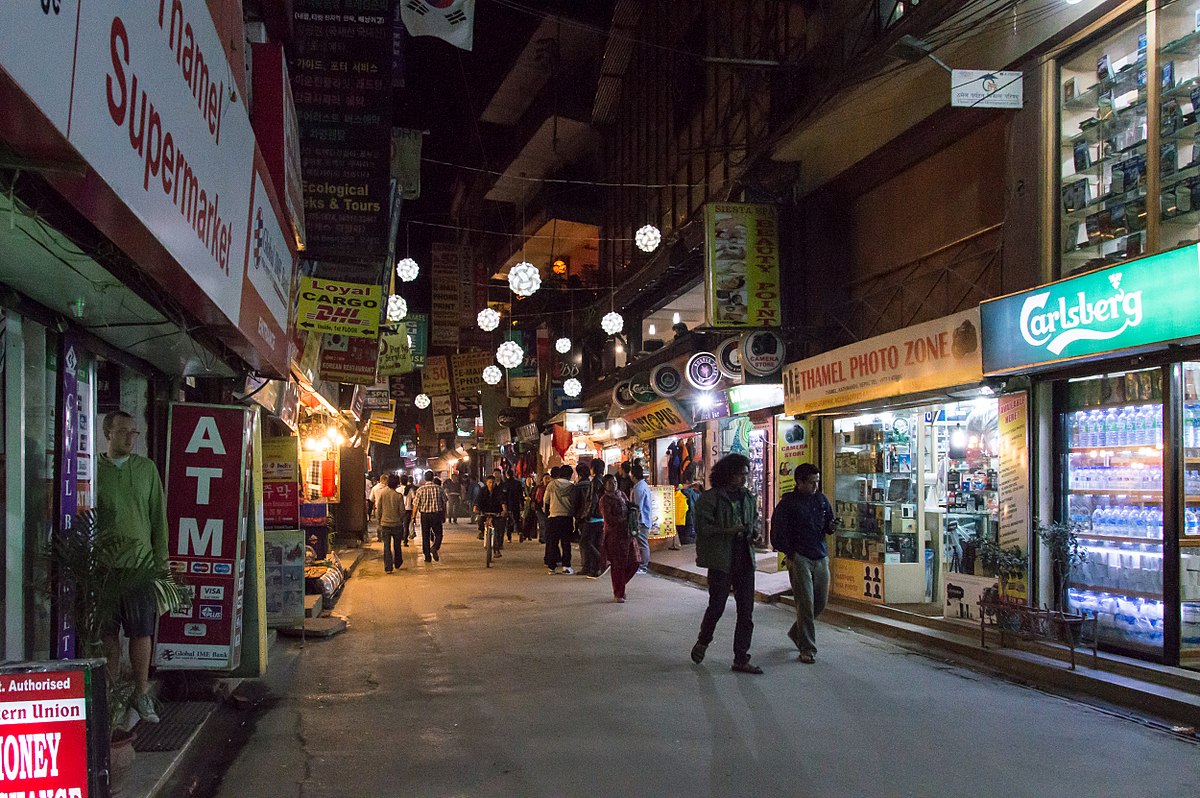 people in thamel kathmandu