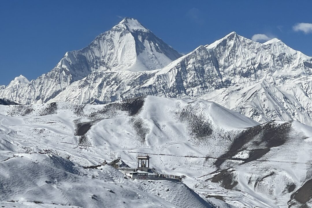 snowcapped view of annapurna massif